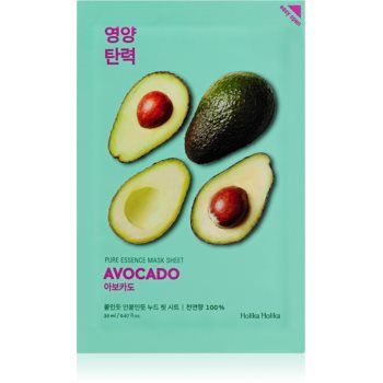 Holika Holika Pure Essence Avocado mască textilă calmantă