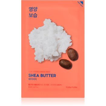 Holika Holika Pure Essence Shea Butter masca de celule cu efect hidrantant si hranitor