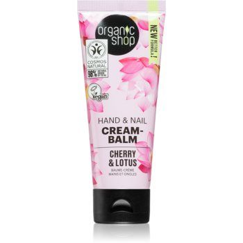 Organic Shop Cherry & Lotus balsam fortifiant pentru maini si unghii ieftina