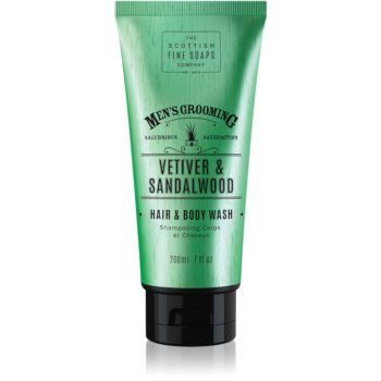 Scottish Fine Soaps Men’s Grooming Vetiver & Sandalwood gel de duș pentru corp și păr pentru barbati