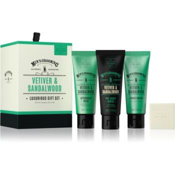 Scottish Fine Soaps Men’s Grooming Vetiver & Sandalwood set (pentru barbă) pentru bărbați ieftin