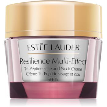 Estée Lauder Resilience Multi-Effect Tri-Peptide Face and Neck Creme SPF 15 cremă intens hrănitoare pentru tenul uscat