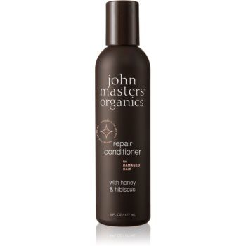 John Masters Organics Honey & Hibiscus Conditioner balsam pentru regenerare pentru par deteriorat