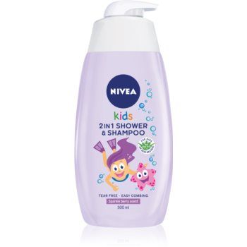 NIVEA Kids Girl 2 in 1 gel de dus si sampon pentru copii