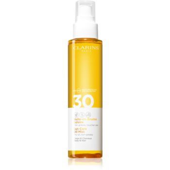 Clarins Sun Care Oil Mist ulei uscat pentru par si corp SPF 30 de firma originala