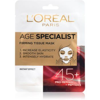 L’Oréal Paris Age Specialist 45+ mască textilă pentru o fermitate și netezire imediată a pielii