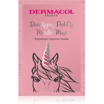 Dermacol Beautifying Peel-Off Metallic Mask mască exfoliantă pentru o piele mai luminoasa ieftina