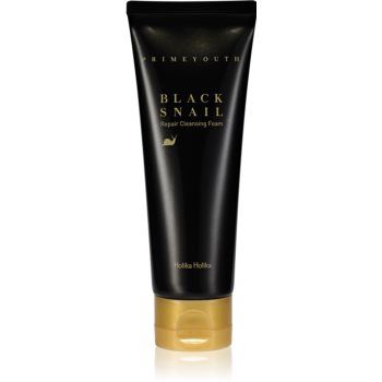 Holika Holika Prime Youth Black Snail spuma de curatat extract de melc ieftina