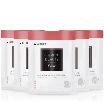 KORIKA FermentBeauty Set of 5 Anti-wrinkle Face Sheet Masks with Fermented Wine and Hyaluronic Acid set de măști de față la un preț mai avantajos ieftina