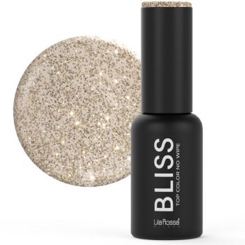 Oja Semipermanenta BlissTop Color Glitter Gold Lila Rossa, 7ml