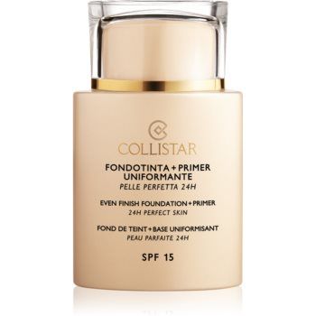 Collistar Even Finish Foundation+Primer 24h Perfect Skin bază de machiaj SPF 15