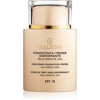 Collistar Even Finish Foundation+Primer 24h Perfect Skin bază de machiaj SPF 15
