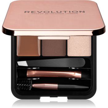 Makeup Revolution Brow Sculpt Kit set pentru sprancene perfecte ieftin