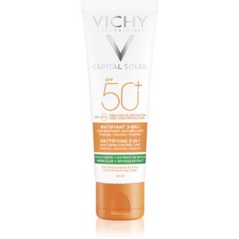 Vichy Capital Soleil Mattifying 3-in-1 crema pentru fata, protectoare si matifianta SPF 50+