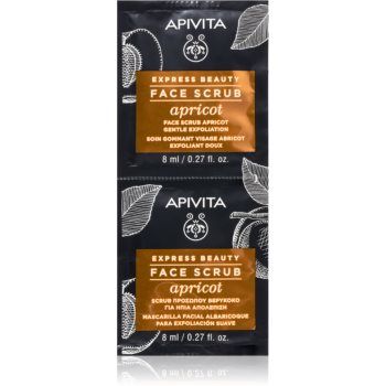 Apivita Express Beauty Gentle Face Scrub Apricot curatare usoara dupa exfoliere faciale