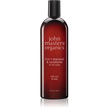 John Masters Organics Scalp 2 in 1 Shampoo with Zinc & Sage sampon si balsam 2 in 1