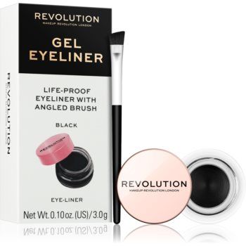 Makeup Revolution Gel Eyeliner Pot eyeliner-gel cu pensula ieftin