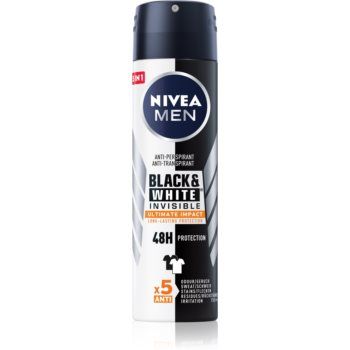 Nivea Men Invisible Black & White spray anti-perspirant pentru barbati