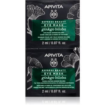 Apivita Express Beauty Ginkgo Biloba masca pentru ochi împotriva ridurilor și a cearcănelor întunecate