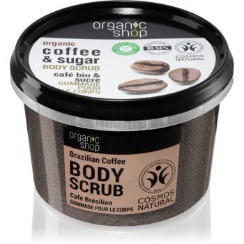 Organic Shop Organic Coffee & Sugar exfoliant de corp, cu cafea