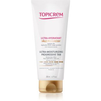 Topicrem UH BODY Ultra-Moisturizing Progressive Tan lotiune hidratanta pentru bronzare pentru piele uscata si sensibila