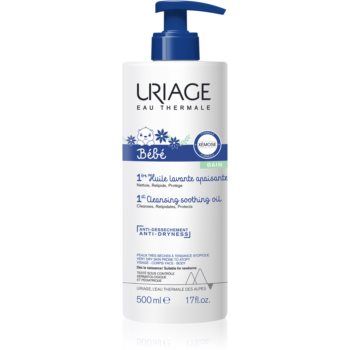 Uriage Bébé 1st Cleansing Soothing Oil ulei calmant pentru curatare pentru piele uscata spre atopica