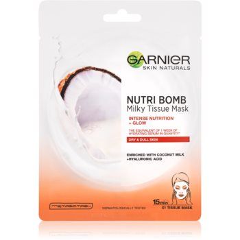 Garnier Skin Naturals Nutri Bomb mască textilă nutritivă pentru o piele mai luminoasa