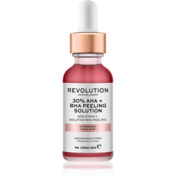 Revolution Skincare AHA + BHA 30% Peeling Solution peeling chimic intensiv pentru o piele mai luminoasa