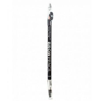 Creion de sprancene Technic Brow Pencil cu ascutitoare si periuta, Black ieftin