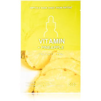 Holika Holika Ampoule Mask Sheet From Nature Vitamin C + Pineapple masca de celule cu efect energizant ieftina