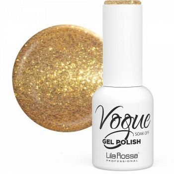 Oja Semipermanenta Vogue 040 Gold Particles Sclipici Lila Rossa, 10 ml ieftina