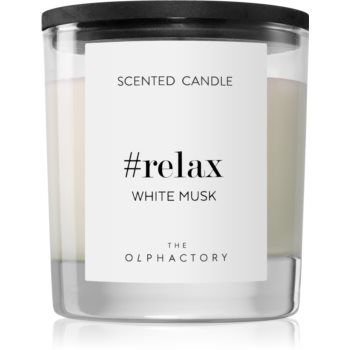 Ambientair Olphactory Black Design White Musk lumânare parfumată (Relax)