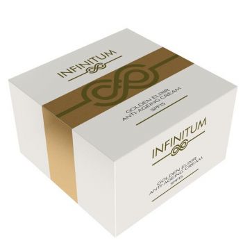 Crema Golden Elixir, INFINITUM, Anti-ageing, Acid Hyaluronic, aur 22K, SPF 15 de firma originala