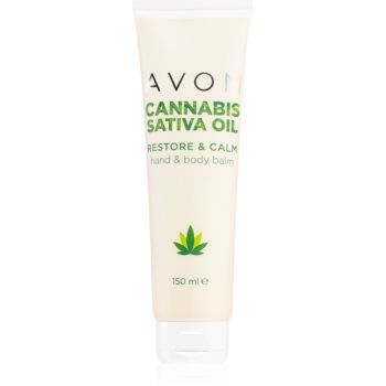 Avon Cannabis Sativa Oil Restore & Calm cremă de mâini și corp cu ulei de canepa de firma originala