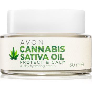 Avon Cannabis Sativa Oil Protect & Calm cremă hidratantă cu ulei de canepa