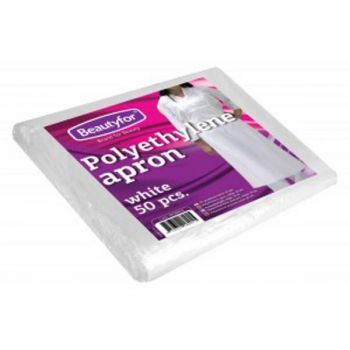 Sort Polietilena de Unica Folosinta - Beautyfor Disposable Polyethylene Aprons White, 50 buc ieftin