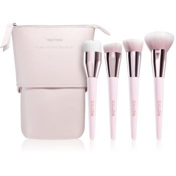 Notino Glamour Collection Flawless Face Brush Set set de pensule cu geantă