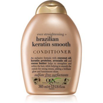 OGX Brazilian Keratin Smooth balsam cu efect de netezire pentru un par stralucitor si catifelat