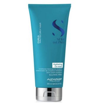 Balsam de Curatare pentru Par Cret sau Ondulat - Semi di Lino Curls Hydrating Co-Wash Alfaparf Milano, 200 ml de firma original