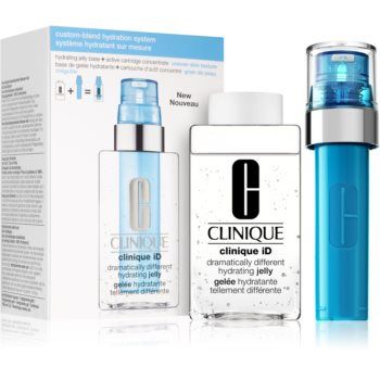 Clinique iD™ Dramatically Different™ Hydrating Jelly + Active Cartridge Concentrate for Pores & Unev set (pentru strălucirea și netezirea pielii)