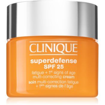 Clinique Superdefense™ SPF 25 Fatigue + 1st Signs Of Age Multi-Correcting Cream Crema impotriva primelor semne de imbatranire pentru ten gras și mixt