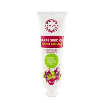 Crema de Maini cu Ulei din Samburi de Struguri Yamuna, 30ml Crema de Maini cu Ulei din Samburi de Struguri Yamuna, 30ml