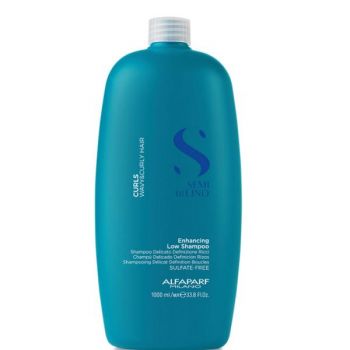 Sampon pentru Par Cret sau Ondulat - Semi di Lino Curls Enhancing Low Shampoo Alfaparf Milano, 1000 ml