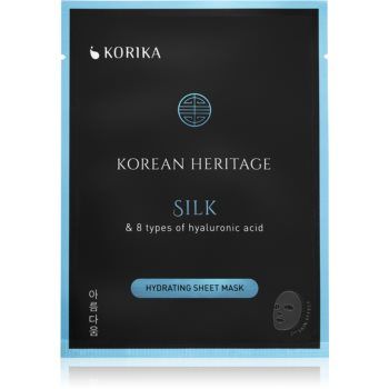 KORIKA Korean Heritage Silk & 8 Types of Hyaluronic Acid Hydrating Sheet Mask mască textilă hidratantă