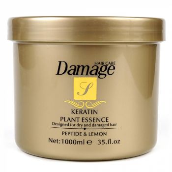 Masca tratament pentru par degradat cu KERATINA, Peptide si Lamaie, Damage Hair Care, 1000 ml