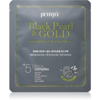 Petitfée Black Pearl & Gold mască intensă cu hidrogel cu aur de 24 de karate de firma originala