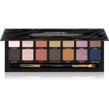 Sigma Beauty Untamed Eyeshadow Palette paleta farduri de ochi cu oglindă si aplicator