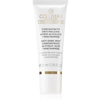 Collistar Attivi Puri Anti-Dark Spot Concentrate Glycolic Acid + Niacinamide emulsie facială impotriva petelor