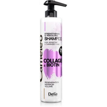 Delia Cosmetics Cameleo Collagen & Biotin sampon fortifiant pentru parul deteriorat si fragil