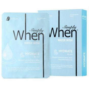 Set Masca Hidratanta pentru Ten Uscat Water Wish Simply When, 5 buc ieftina